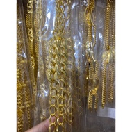 24k gold plated engraved flat chain bracelet size 3 tribes