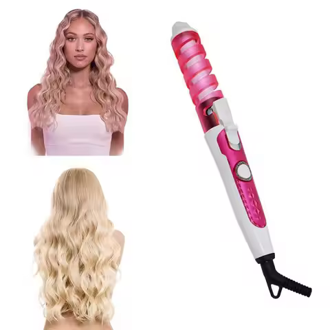 Magic Ceramic Wave Curling Iron Automatic Rotating Curling Iron Portable Mini Titanium Spiral Curlin