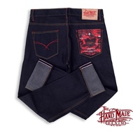 Handmade denim pants junior 15 oz accent selvedge black indigo slim fit size 22-31 sanforized