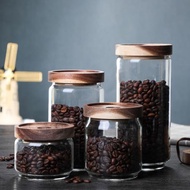 咖啡豆保存罐密封罐玻璃小瓶子五谷雜糧儲存罐食品級儲物罐真空罐