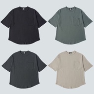 R Rggshop 2360 Made In Taiwan Waffle Hem Arc Pocket Short T