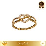 6K Gold Ring Pop Heart Family Gold Model