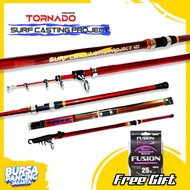 [Free String] TORNADO SURF CASTING PROJECT Antenna Rod 360CM - 420CM Carbon Telescopic For Rock Fishing