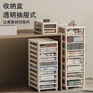 Drawer Storage Box Cosmetics Household Desk Nail Jewelry Transparent Multi-Layer Storage Cabinet with Wheels for Student