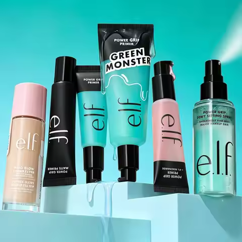 Fashion Brand Elf Makeup Gel Green Primer Fresh Mild Texture Natural Water Gloss Moisture Liquid Fou
