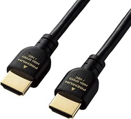 Elecom DH-HDPS14E15BK HDMI Cable, 4.9 ft (1.5 m), Premium, 4K, 2K (60P), UltraHD 3D Full HD, Support