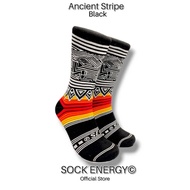KATUN Sock Energy Ancient Stripe-Black Red- Cotton Material, One Size Adult ft