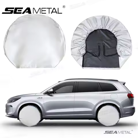 SEAMETAL 1/4pcs Universal Wheel Tire Covers Oxford Waterproof UV Sun Protectors Wheel Tire Covers fo