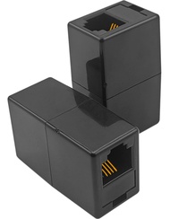 2Pack RJ11 Coupler Phone Line Connector Telephone Cord Adapter RJ11 6P4C Female to Female for Landli