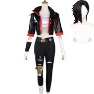 NEW Vi Acrane Cosplay LOL Costume Game Arcane Vi black VI  Wig Outfits Halloween Carnival  Halloween