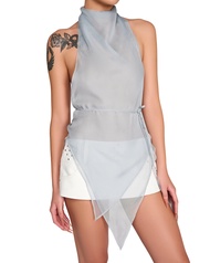 LSOUL FAUSTA TOP เสื้อเปิดหลังผ้าไหมชีฟอง