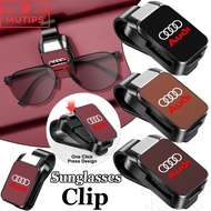 Audi Car Sunglasses Clip Car Sun Visor Glasses Holder Sunglasses Storage Case For A3 8l 8Y A1 Q5 TT 