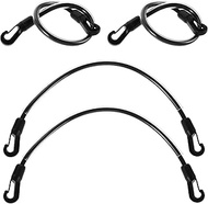 SOLUSTRE Pack of 4 Elastic Horse Blankets Leg Straps with Double Clips 56 cm Long Robust Elastic Ban