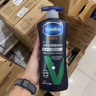 Vaseline Men Fast Absorbing Body & Face Lotion 600ml.