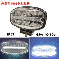 1PC 9inch 45W 10-30v LED DRL Driving Light  24LED Truck Front fog lights For benz volvo scania truck fog lamp Euro truck