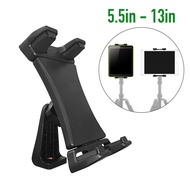 Large 360 degree rotating ipad tablet phone clip, 8inch - 12.9inch tripod tablet clip