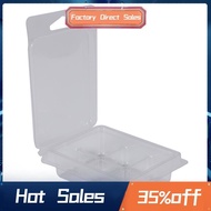 100 Packs Wax Melt Clamshells Molds Square, 6 Cavity Clear Plastic Cube Tray for Candle-Making & Soa