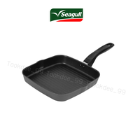 Seagull กระทะ กระทะย่าง สีเหลี่ยม Gladiator 4DX (24 ซม.) ตรานกนางนวล กระทะปิ้งย่าง กระทะย่าง กระทะผั