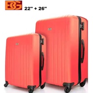 [Umberto Ravelli] 2IN1 Set 22+26" Inch Anti-Scratch Surface Supper Ligth Weight ABS Luggage + Build 