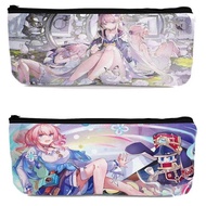 Game Honkai: Star Rail Dan Heng March 7th Bronya Seele Asta Herta Akane Pencil Case Simple Candy Color Large-capacity Pencil Cases Stationery Cosmetic Bag kids Birthday gift