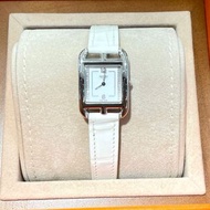 全新HERMES 手錶 W056651WW00 白色鱷魚皮/鑲鑽白漆錶盤Cape Cod watch #BRAND NEW#香榭站正品