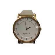 Agnes b. others quartz wrist watch analogues leather WHT vj20-kzx0 Direct from Japan Secondhand