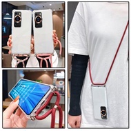 P60 Pro Crossbody Lanyard Cord Strap Phone Case Huawei P60 Pro P 60 Art Soft Casing Airbag Shockproo