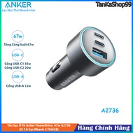 Tẩu sạc nhanh Ô tô Anker 67W PowerDrive 3 Cổng Sạc nhanh 2C 1A PD 20W 35W - A2736