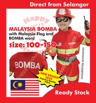 💥Ready Stock Bomba Costume Kids Fireman Malaysia Kostum untuk Budak (Local) Cosplay Boys &amp; Girls