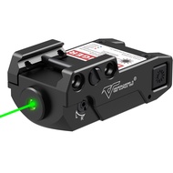 Votatu H3L-G Green Laser Sight, Aluminum Ultra Low Profile Picatinny Mount Green Dot Sight, Strobe M