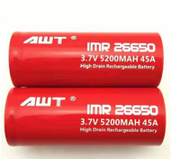 Baterai 26650 AWT 5200mAh Li-Ion Alkaline Isi Ulang Paket Baterai Lithium