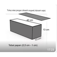 Wooden box 40 x 13 x 13cm