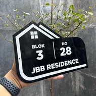 Custom Stick-on Acrylic Aesthetic House Numbers | House Number Villa Boarding House Hotel Accommodat