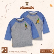 Bearhug Baby Boy Reglan Long Sleeve T-Shirt Top XNG4 Premium Embroidery 6-18 Months