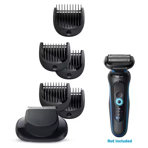 EasyClick Beard Trimmer + 5pcs Comb Attachment for Braun New Generation Series 5, 6 ,7 Electric Razo