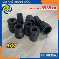 (Odd Size) Kingtony 3535xx tube 3/8, short 6-sided black