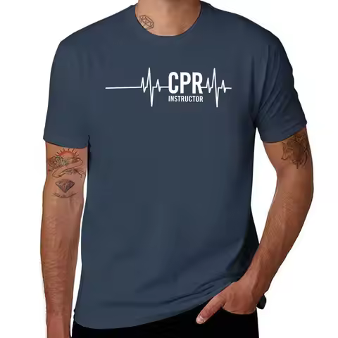 CPR AED Heartbeat Instructor T-Shirt Lightweight Hiking T-Shirt