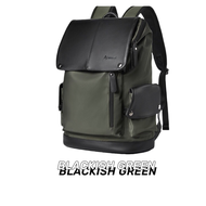 Schoolbag book college laptop backpack Waterproof 15.6-inch Laptop Backpack PU Leather Large Capacit