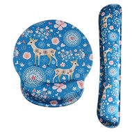 Deer Mouse Pad + Keyboard Pad Set Deer Ergonomic Memory Foam Mouse Pad