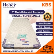 (FREE Shipping) SINGLE Honey 5 INCHES Prime Series Compressed Latex Feel Foam Mattress / 5Years Warranty