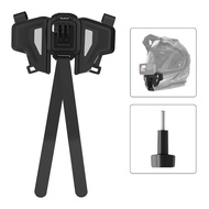 TELESIN Motorcycle Helmet Chin Mount Foldable Helmet Mount Holder for GoPro Hero Insta360, DJI Osmo 