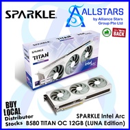 Sparkle Titan Intel B580 OC 12GB (LUNA Edition) PCI-Express Gaming Graphics Card (SB580TW-12GOC) (Wa