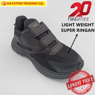 TWENTIES Primary Black School Shoes Light Weight PVC+MESH P261