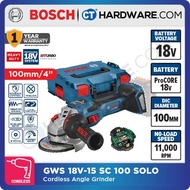 BOSCH GWS 18V-15 SC 100MM 18V CORDLESS BRUSHLESS ANGLE GRINDER 4" 18V WITHOUT BATTERY & CHARGER 0601