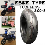 VVM: 3.00-8 TUBELESS TYRE TAYAR BASIKAL ELETRIK RODA TIGA 300*8 EBIKE TYRE REPLACEMENT SPAREPART
