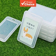Waterproof Transparent 100Pcs Card Cover – Rigid Plastic Card Holder, Credit Card, Business Bank ID 