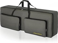 AKOZLIN 76-Key Padded Keyboard Gig Bag Portable Foldable Electric Piano Keyboard Case Bag For 76-Note Keyboards 46.5”×18.9”×6.3”
