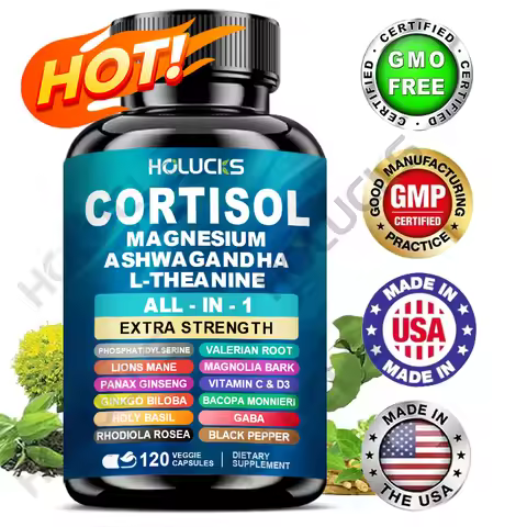Corti-Soothe Cortisol Supplement with Magnesium, Ashwagandha, L-Theanine - Manage Stress, Maintain C