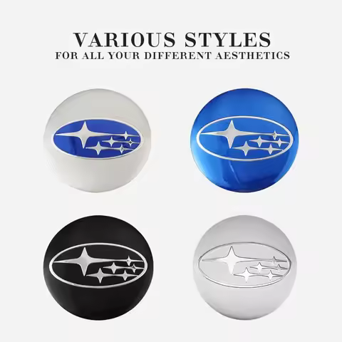 Subaru 4pcs Car Wheel Center Hub Cap Rim Cover Sticker For WRX Tribeca XV Impreza Forester BRZ Levor