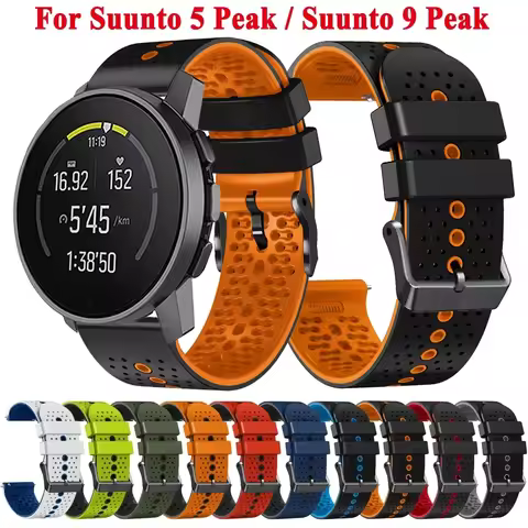 Watchband 22mm Silicone Watch Strap Compatible FOR Suunto 9 Peak Pro Watchband For Suunto 5 Peak Bre